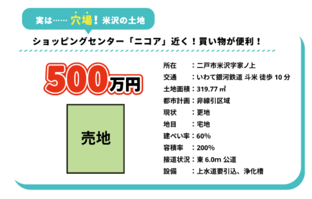 米沢土地情報|岩手県で土地探しをお考えなら注文住宅の大共ホームの画像