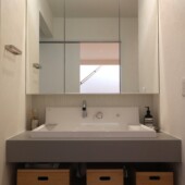 シンプルでオシャレな洗面台｜盛岡市で高断熱高気密新築一戸建てを考えるなら大共ホームの画像