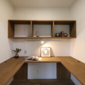 収納付きのワークスペース｜盛岡市で高断熱高気密新築一戸建てを考えるなら大共ホームの画像