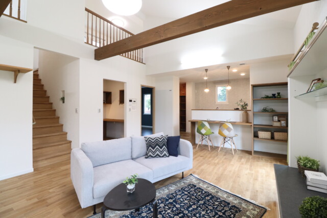 吹き抜けのある岩手山を望む家｜盛岡市で高断熱高気密新築一戸建てを考えるなら大共ホームの画像