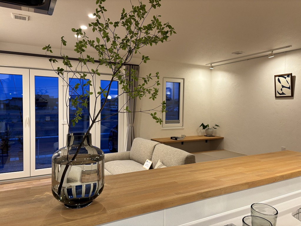 ドイツ製サッシの窓越しに映る「ブルーモーメント」の画像