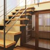 ～燦々と光が降り注ぐ、無暖房の家～　階段の画像